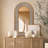Rustic Arched Wooden Frame Wall Mirror-2078458615