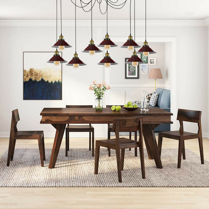 Whitlock 9 - Light Burgundy Cluster Pendant