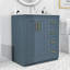 Meuble-lavabo simple en bois avec lavabo en céramique, armoire et tiroirs de rangement Whittier-2009915596-2002431741