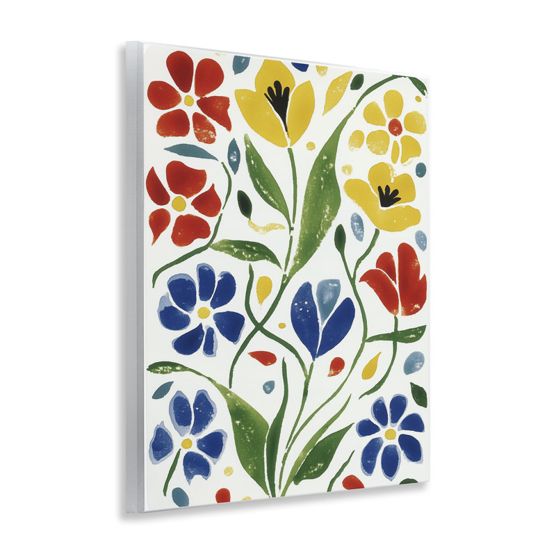 Plaque murale scandinave avec fleurs de jardin, design par Annabelle Hall