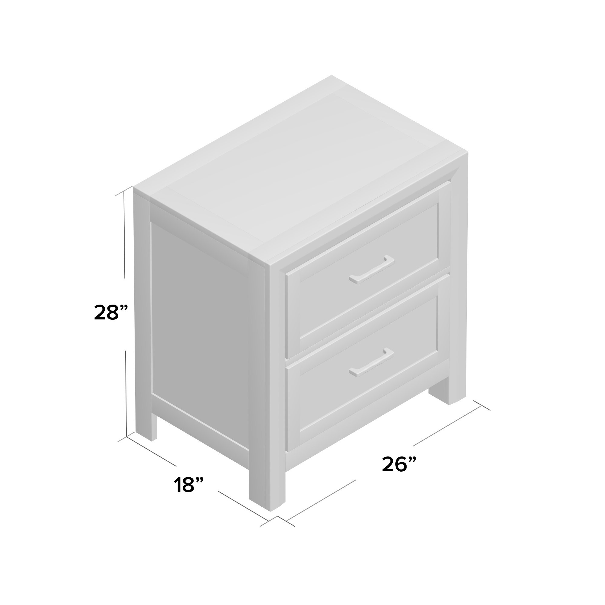 Craigsville 26'' W Solid Wood Nightstand