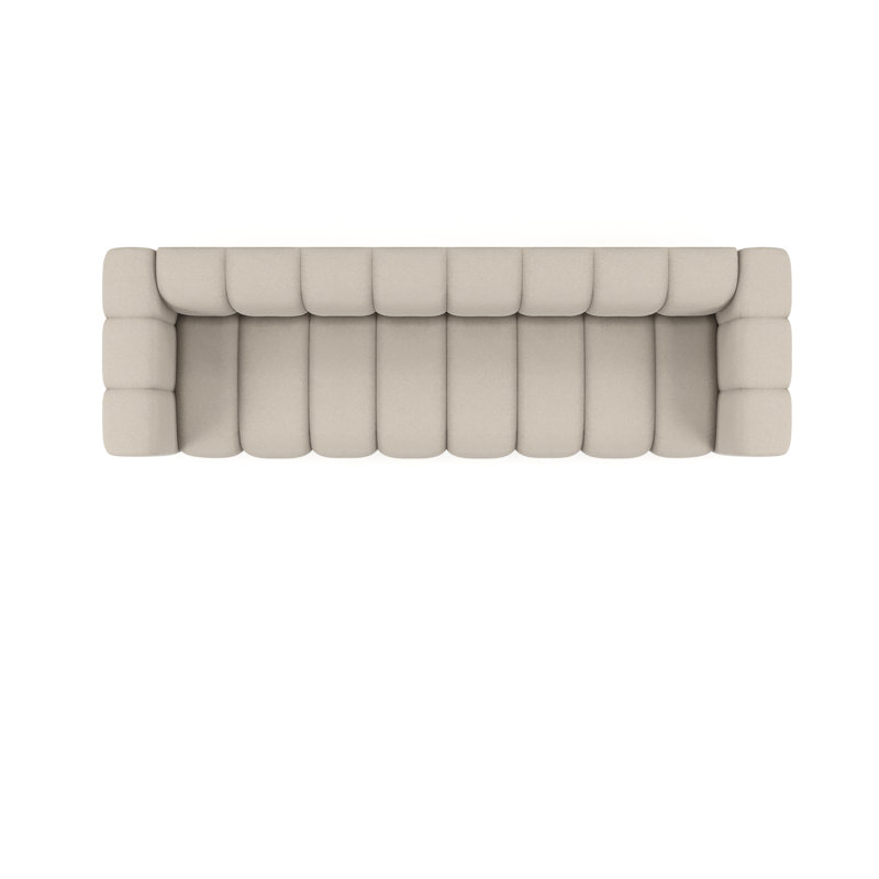 5 Seater Velvet Seating Component, 70cm H x 290cm W x 179cm D