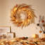 Harvest Day 24 Inch Autumn Harvest Cattail and Berry Artificial Wreath with Warm White LED Lights