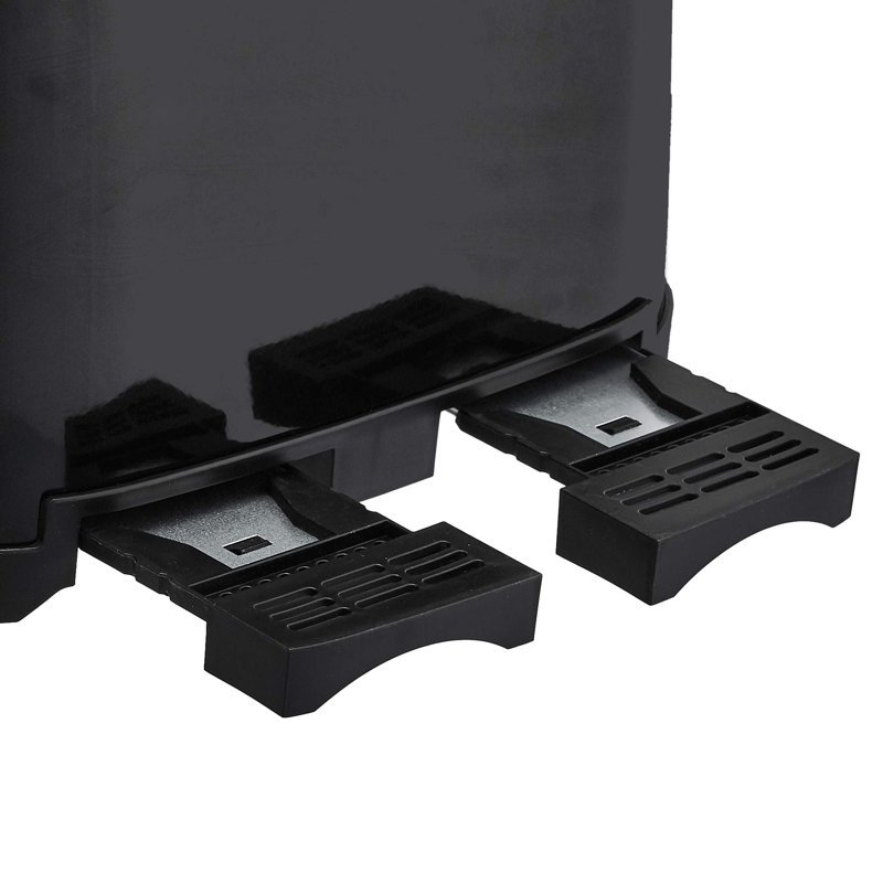 1600W 4-Slice Toaster with 6 Browning Settings, Removable Crumb Tray, and Cancel Button, Black