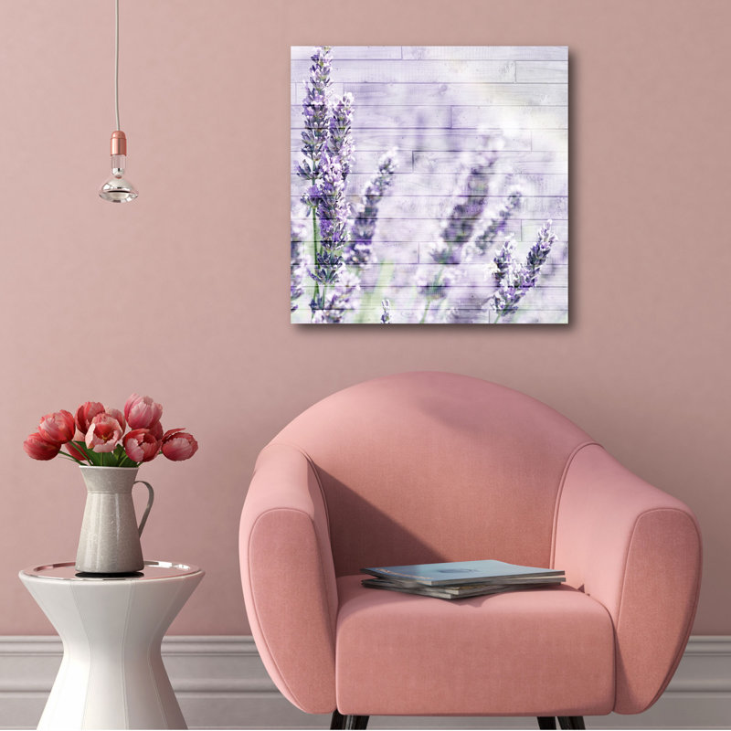 Toile de fond lavande, impression sur toile tendue, H 30 po x l 30 po x 1,5 po