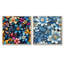 Hashimoto - Ensemble de 2 collages carrés botaniques abstraits-101849061-101849062