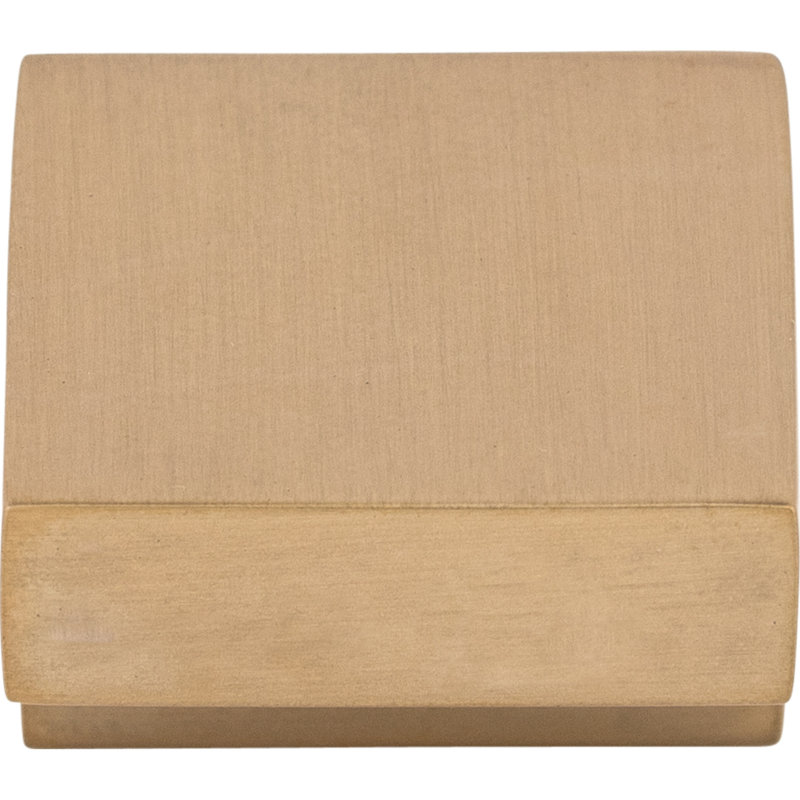 Square 1" Length Square Knob, Brushed Bronze