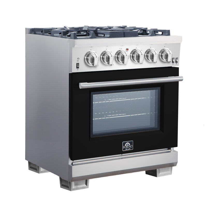 Cuisinière au gaz autoportante 30 po 4,32 pi³ Capriasca, Noir