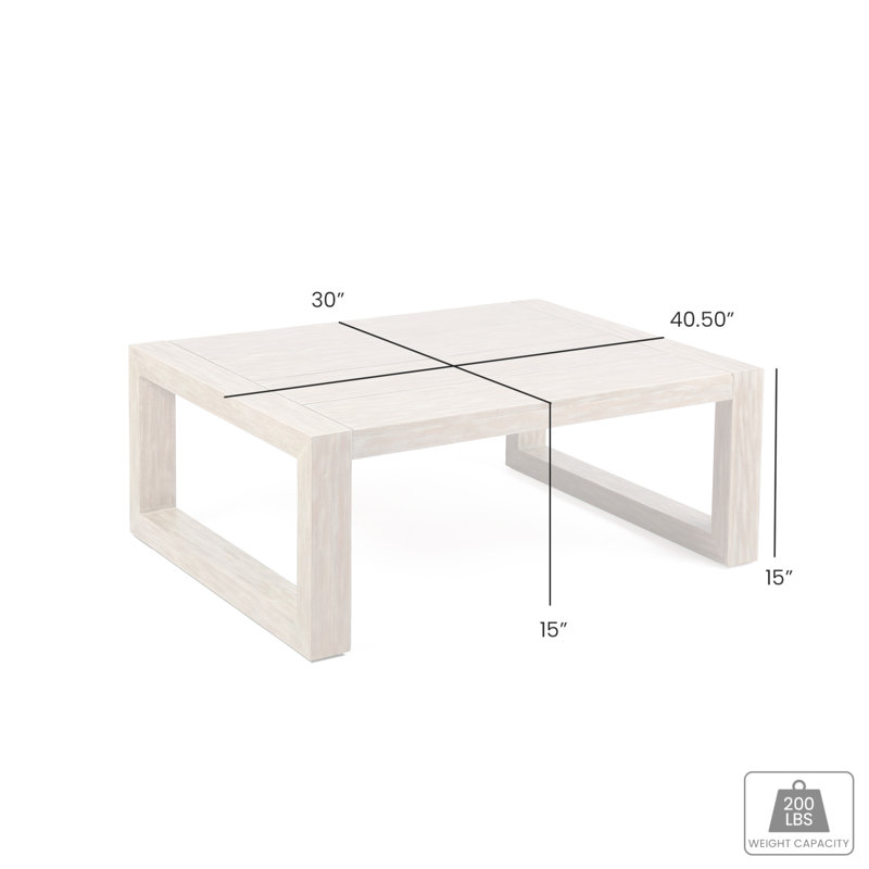 Table basse d'extérieur en bois d'eucalyptus Adasai