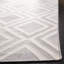 Tapis géométrique gris / ivoire en laine et en coton tissé à la main Brianna-17137196