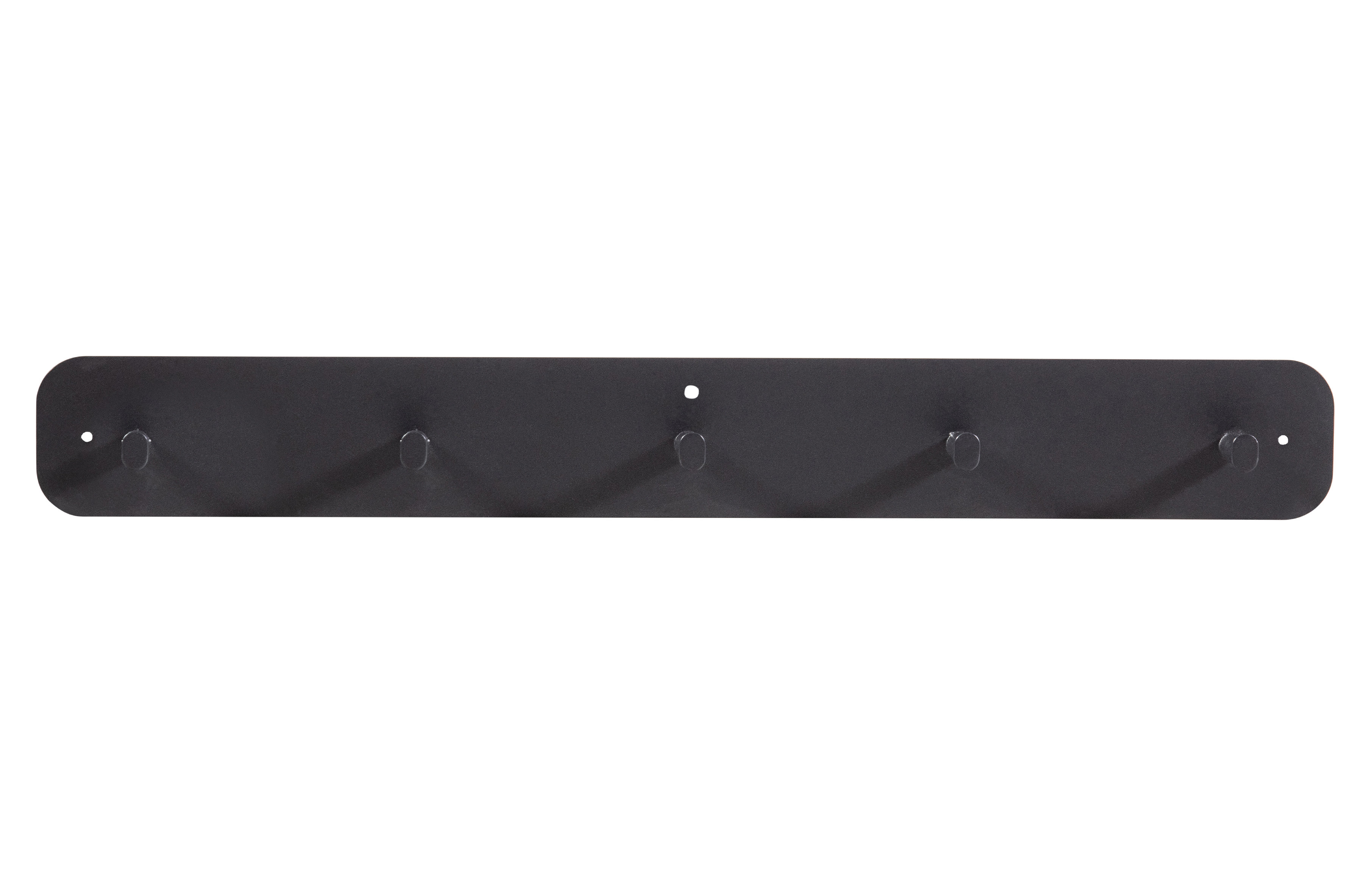 Woood Steel 5 Hook Wall Mounted Coat Rack in Black Wayfair.co.uk