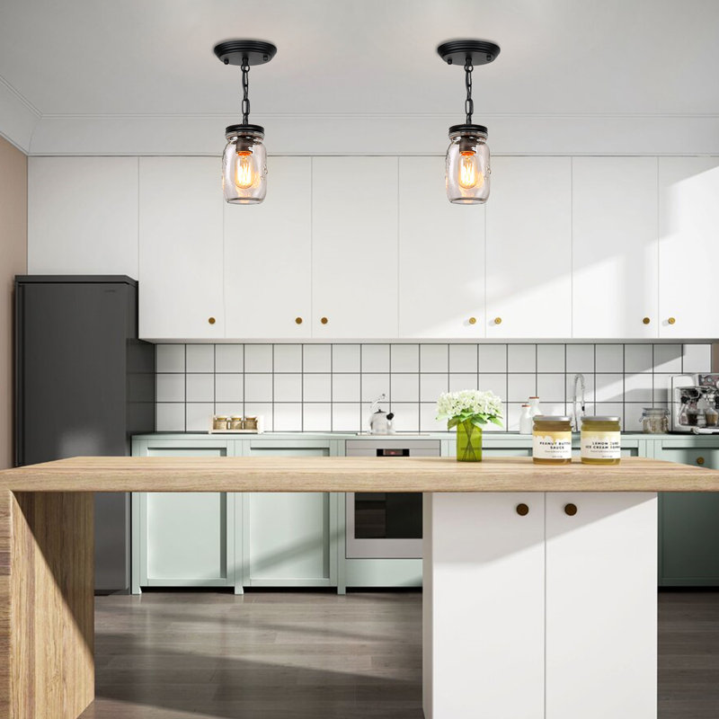 Paquet de 2, luminaire suspendu en verre Mason, 2 lumières
