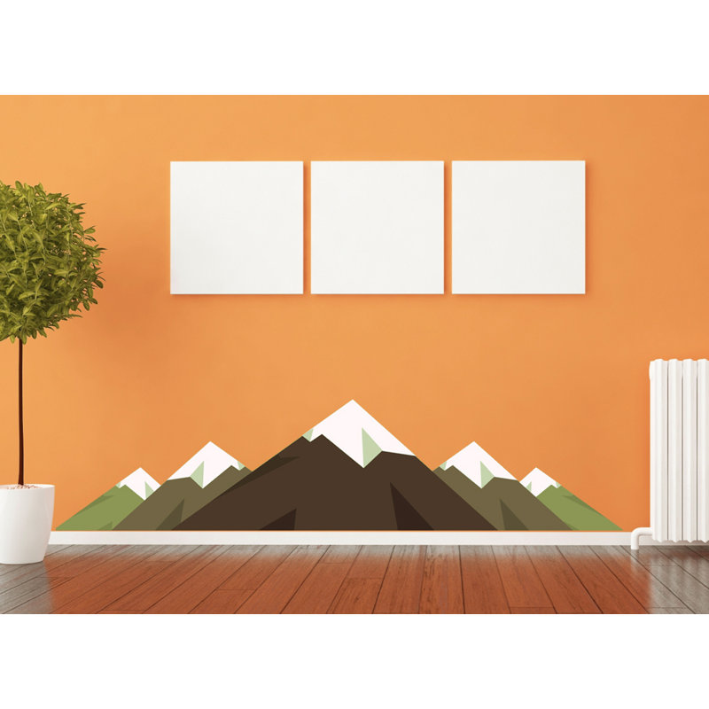 Adhésif décoratif montagne polygonale, H 46 po x l 99 po