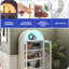 Vitrine arquée en verre avec éclairage DEL