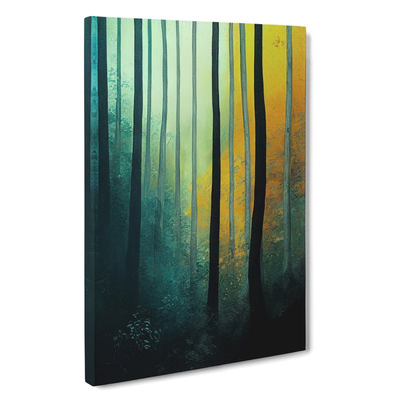 A Colourful Forest No.5 - Print, Wrapped Canvas, 50cm H x 35cm W