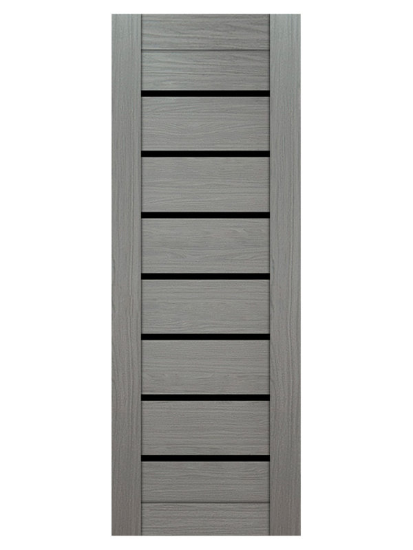 Dalle de porte intérieure stratifiée moderne en wengé Domino 01 seulement 30 po x 80 po, 30" x 80", Wengé moderne