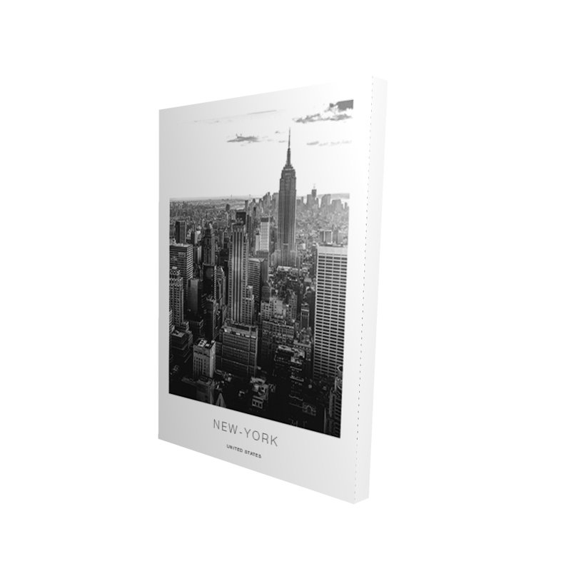 «New York City at Sunset», art mural blanc