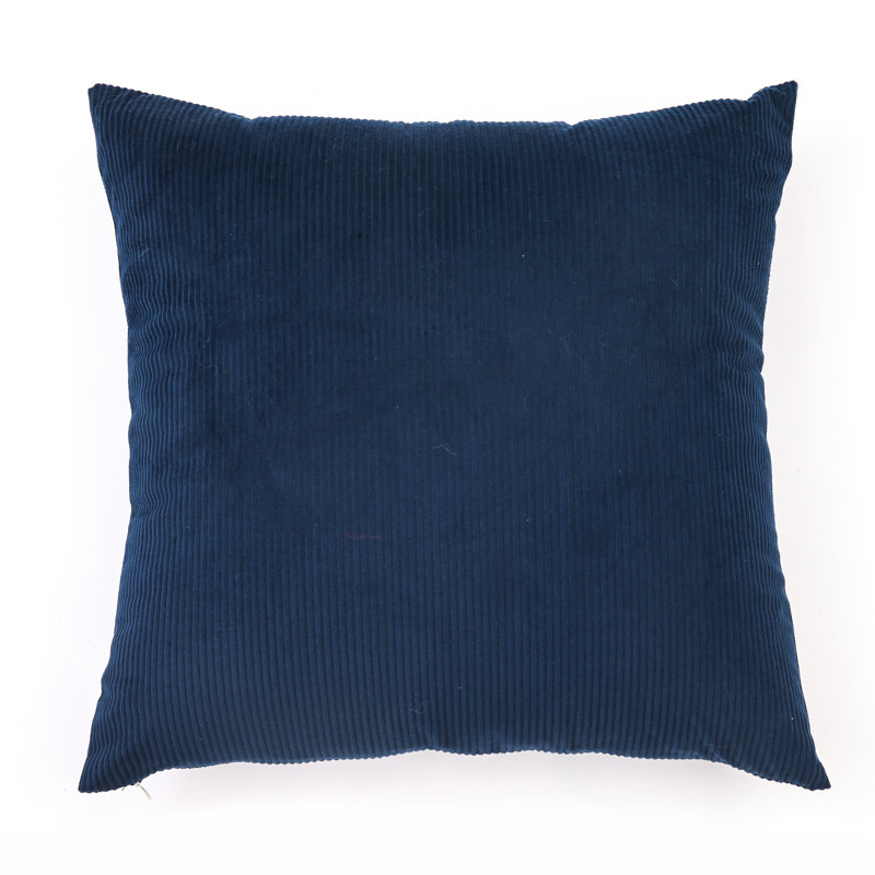 Corda Ribbed Textured Pillow, Navy