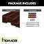 96in High 5-in-1 Design Red Mahogany Colour Solid Pine Wood Finished/Unassembled One Door Only-101123120