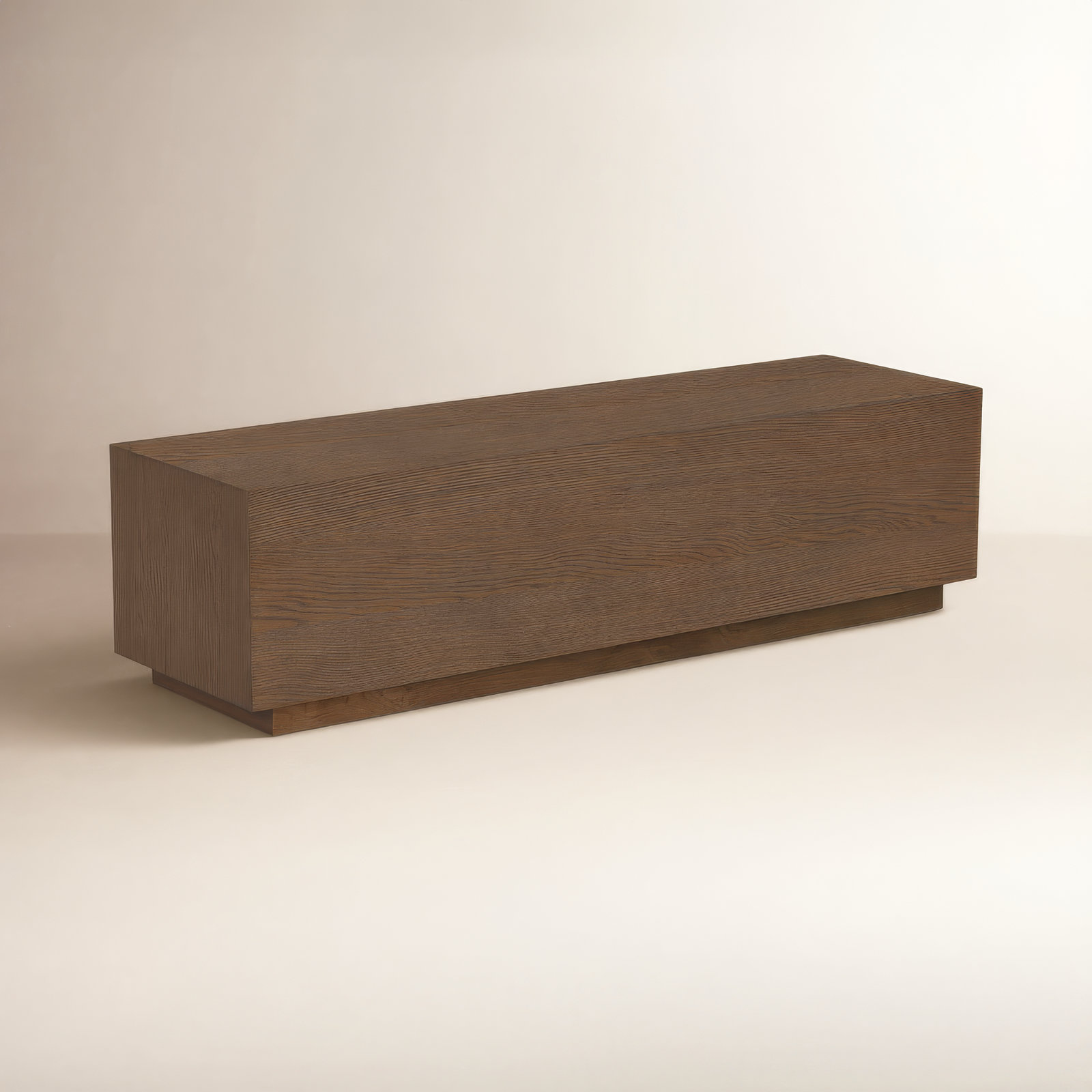 55" Coffee Table, Dark Brown Wood