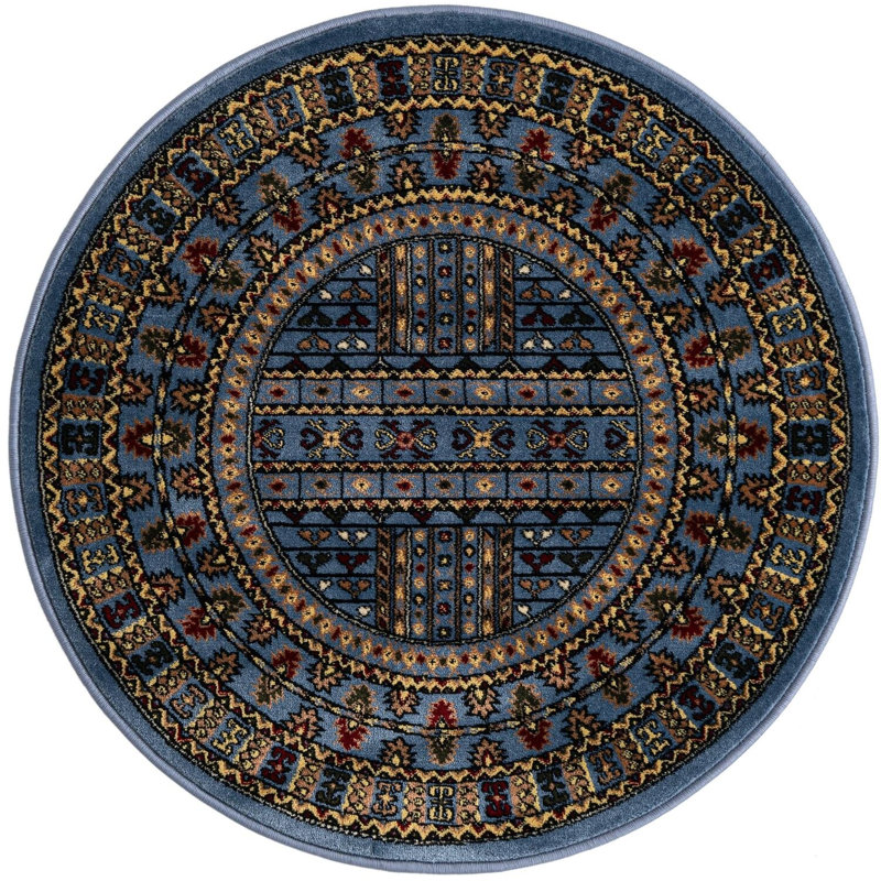 Tapis bleu Aucun, Rond 3 pi 3 po