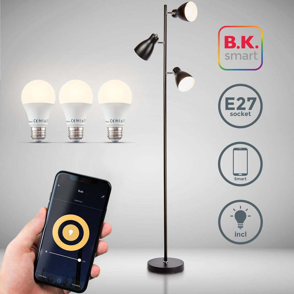 Leuchtmittel WiFi H: CCT Smarte Stehlampe inkl. B.K.Licht 145cm