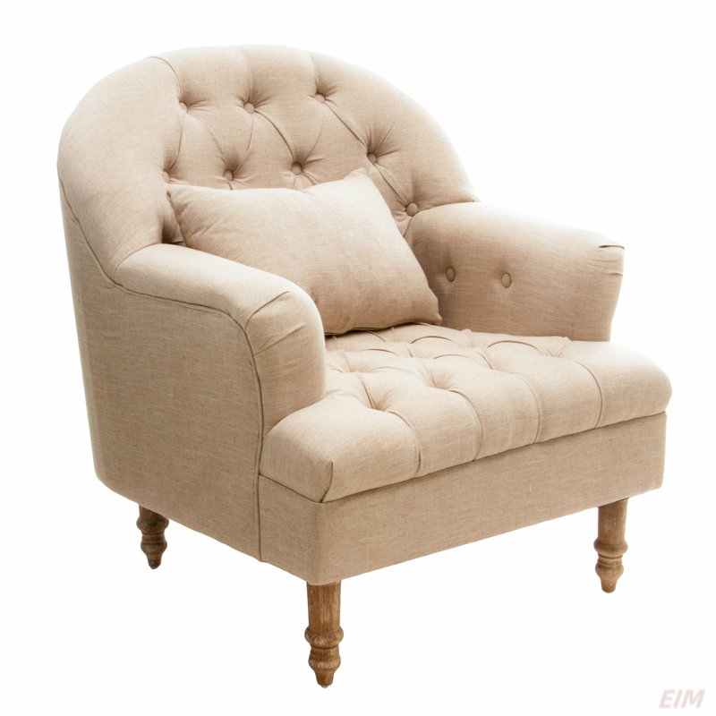 Elisabetta Upholstered Armchair, Beige