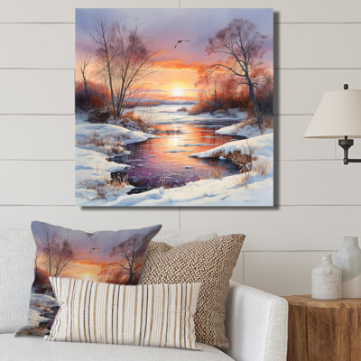 Charme du lever du soleil en hiver