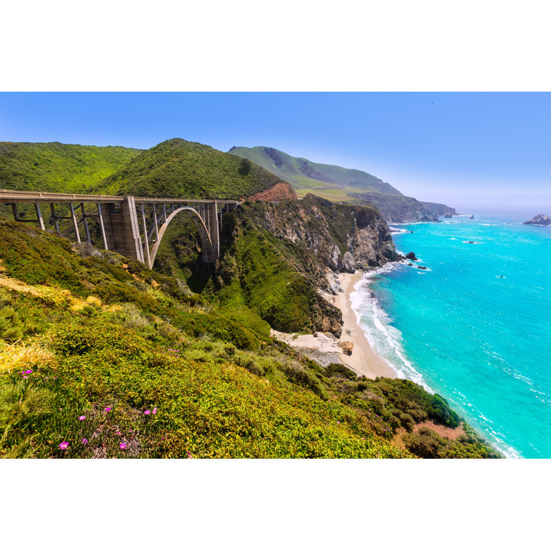 California Bixby Bridge 1 Piece Wrapped Canvas Wall Art, 81cm H x 122cm W
