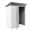 Remise de rangement, lève-personne de jardin en métal gris et blanc 5X3x6ft