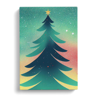 Christmas Tree Splash - Wrapped Canvas