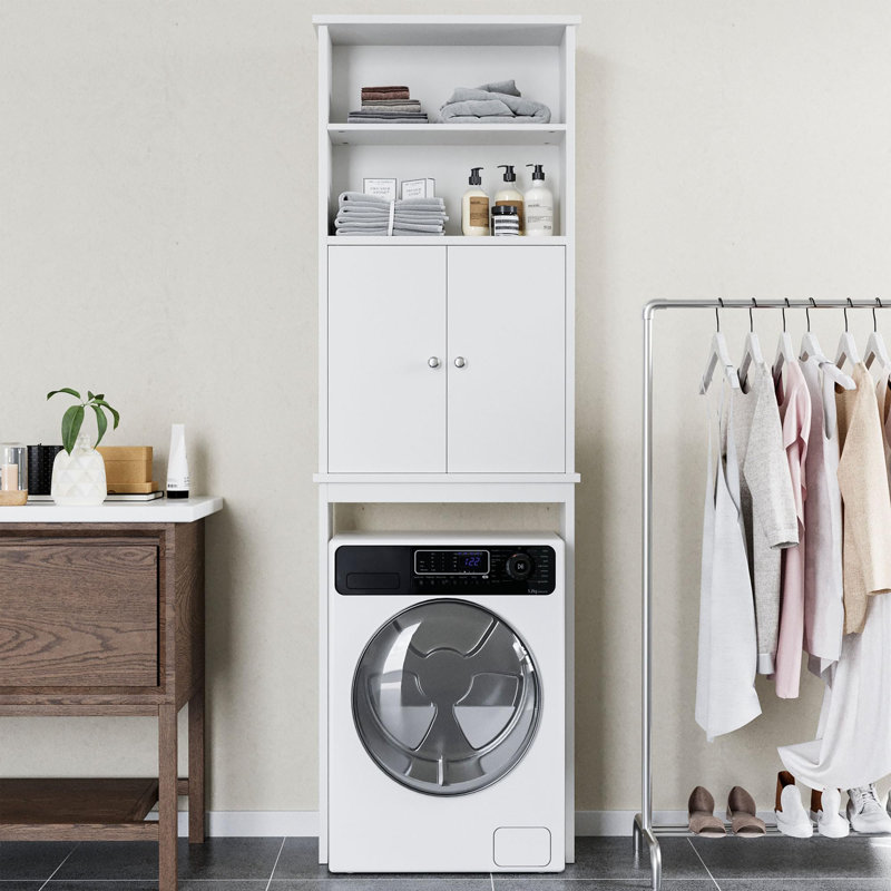 Kenyiah Freestanding Over The Toilet Storage, White