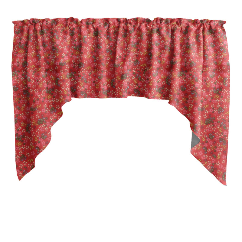 Cantonnière à petites fleurs, Rouge
