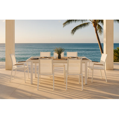 Chaise d'appoint de patio empilable Lajoy