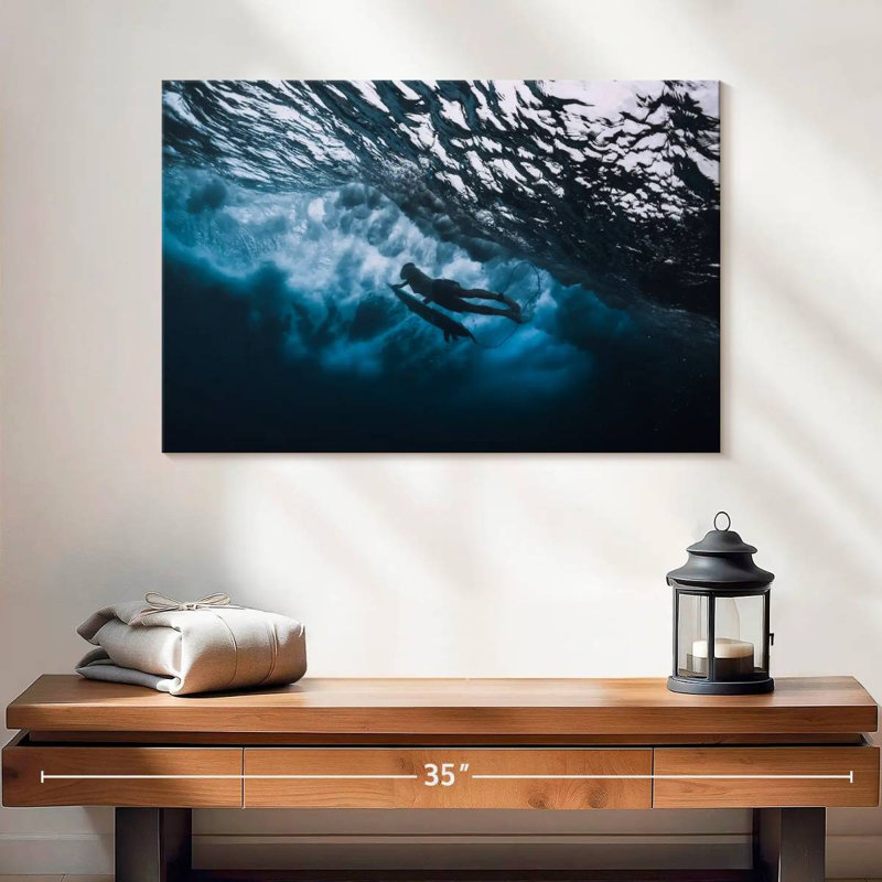Senne Surfer Dive, 16" H x 24" W