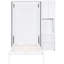 Lit rotatif blanc simple avec bibliothèque, armoire supérieure pour le rangement de la literie, bureau coulissant et zones polyvalentes latérales adaptées