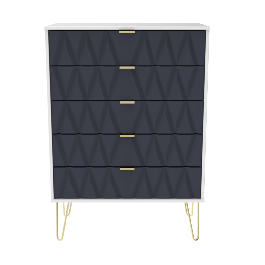 Fully Assembled Pawhuska 5 Drawer 76.5Cm W Chest of Drawers