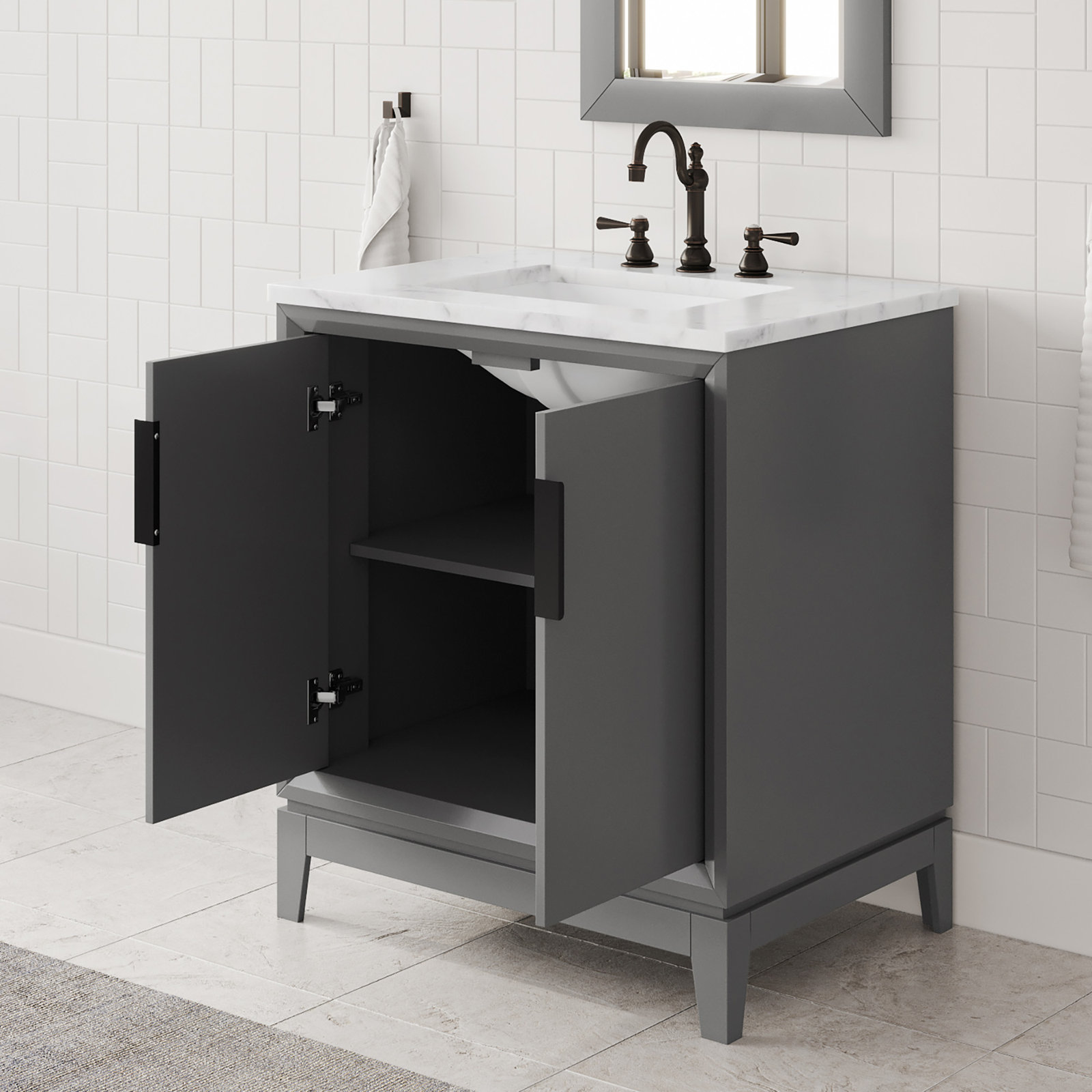 Belmar 30'' Single Bathroom Vanity, Cashmere Gray