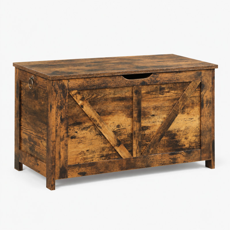 Commode de rangement rétro avec dessus rabattable, Brown