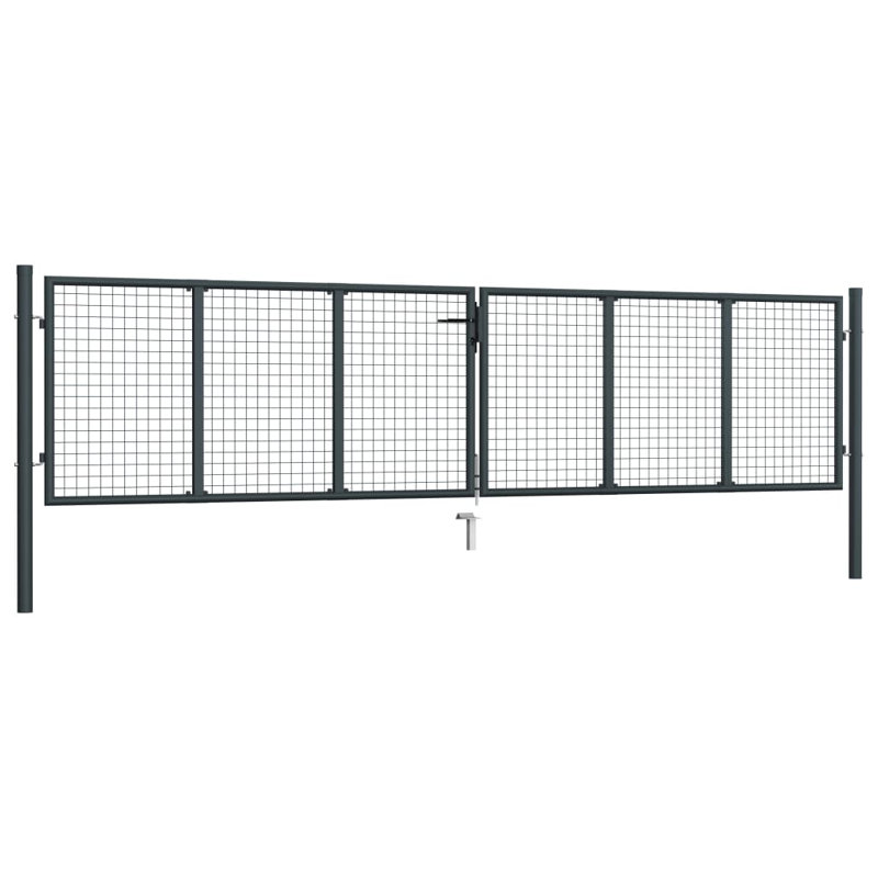 Mikonos Grey Metal Gate, 150cm H x 400cm W