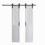Portes de grange doubles en verre Moru avec trousse de quincaillerie d'installation-75959871