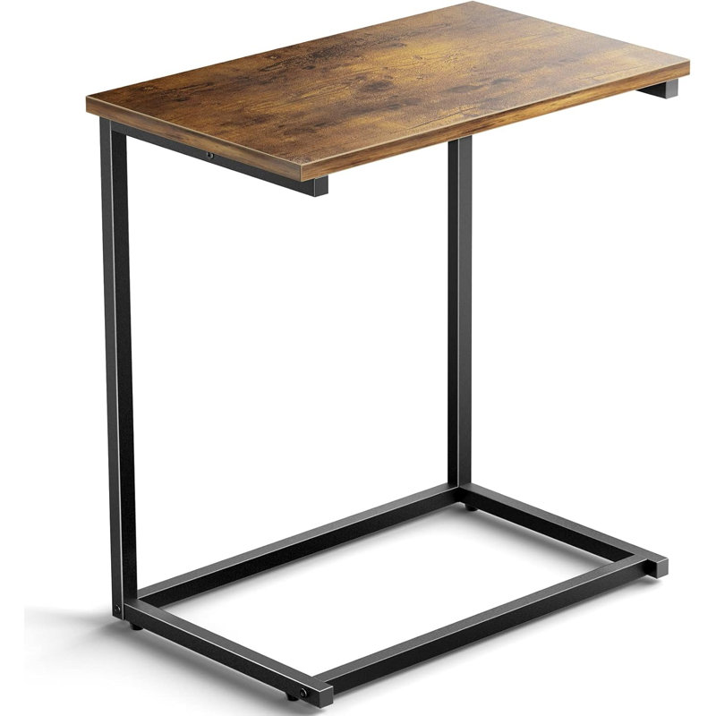 Vinko Shaped End Table 27 inches High, Side Table for Couch Slide Under, C Table Sofa Side End Table for Living Room