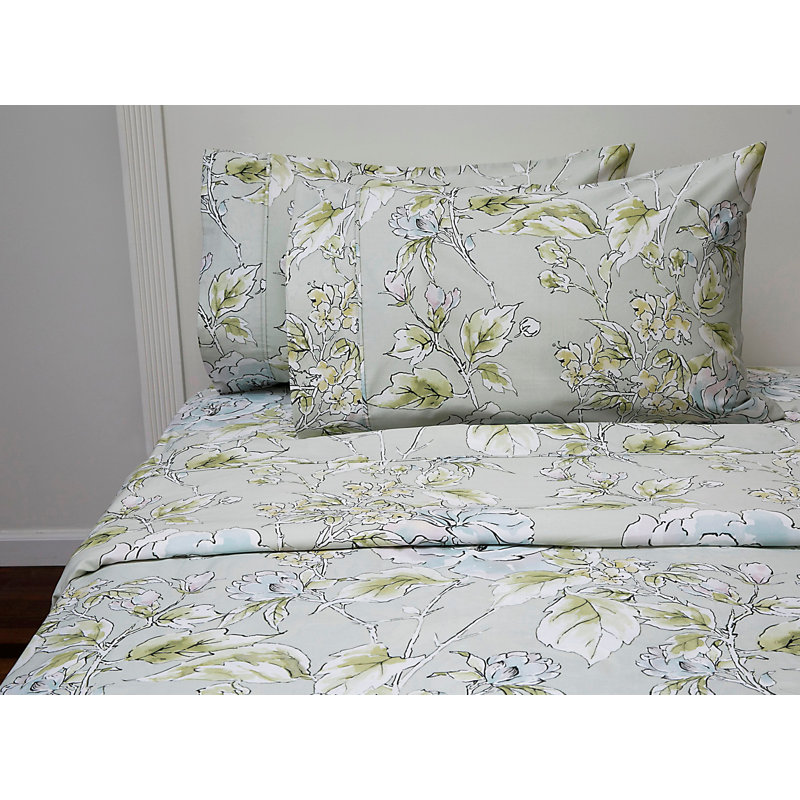 Marigold 100% Cotton Standard Floral Sheet Set, Full Sheet Set