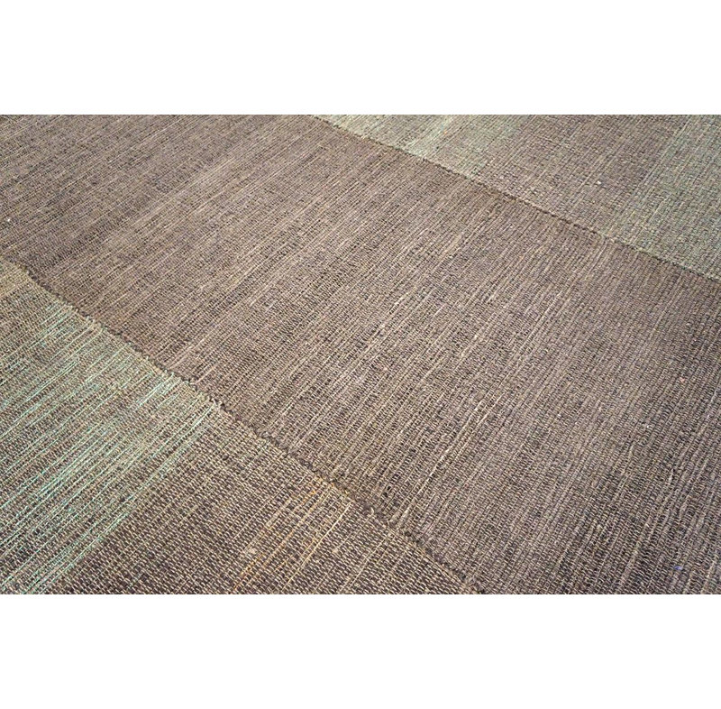 Sensational Gray-Brown Color Contemporary Handwoven Wool Shaker Style Rug
