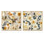 Lunaire - Ensemble de 2 collages carrés botaniques abstraits-101849237-101849235