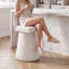 Tabouret de bar contemporain pivotant à 360 ° avec repose-pieds Chrome-1279779499