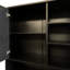 Armoire de buanderie, panier à linge inclinable, plusieurs rangements, style autoportant, étagère ouverte, panier à tablette réglable, tablettes, noir, 31,82 po de profondeur, 15,77 po de largeur, 61,4 po de hauteur, 106,03 lb