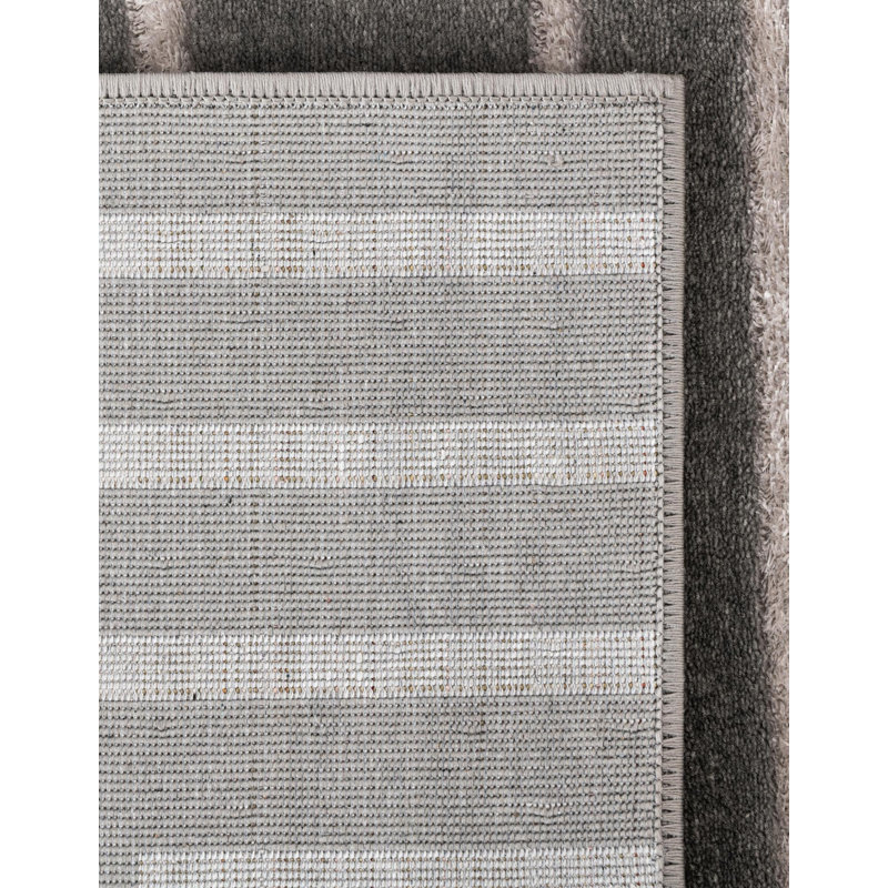 Tapis gris et argent Latitude Run® Mirage Nikica, Tapis de couloir 2 pi x 8 pi
