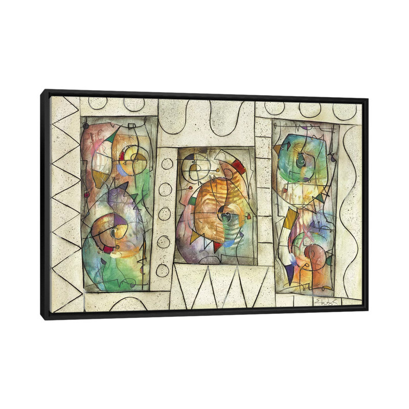 « oasis » par eric waugh, impression sur toile, H 18 po x l 26 po x P 1,5 po, Toile avec cadre flottant noir, Pas de tapis