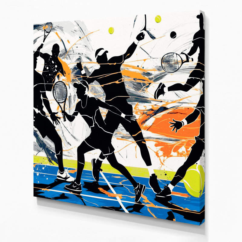 Art sportif sur toile beige Sports Tennis, 32" H x 32" W